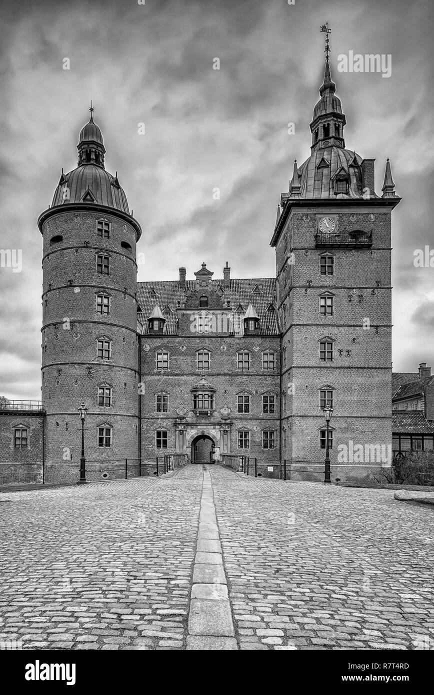 Vallo Schloss ist ein Herrenhaus liegt 7 km südlich von Koge in Stevns Kommune, auf der Insel Seeland in Dänemark. Stockfoto