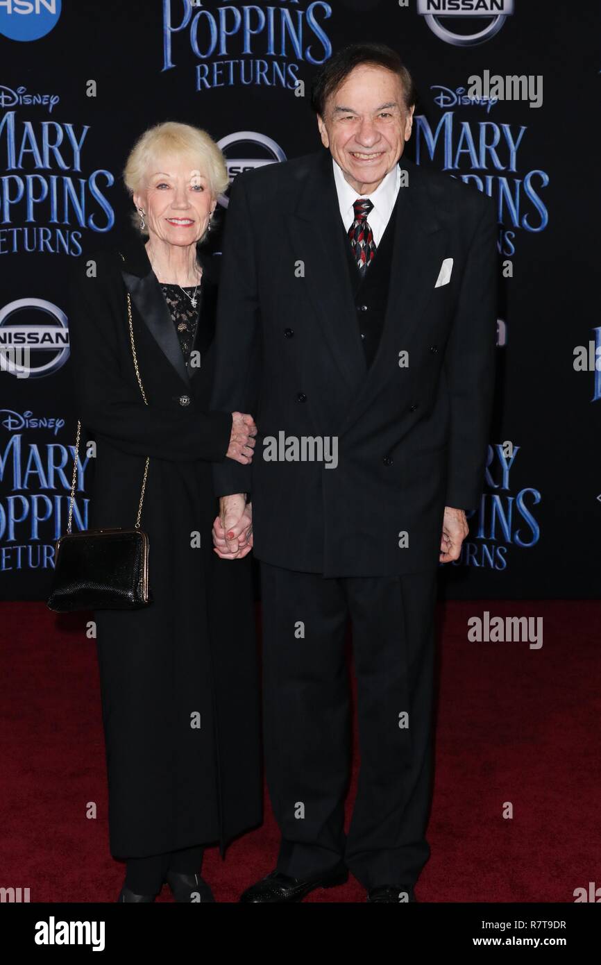 HOLLYWOOD, Los Angeles, CA, USA - 29. NOVEMBER: Richard M.Sherman kommt bei der Weltpremiere von Disney's 'Mary Poppins gibt 'am El Capitan Theatre am November 29, 2018 in Hollywood, Los Angeles, Kalifornien, Vereinigte Staaten. (Foto von David Acosta/Image Press Agency) Stockfoto