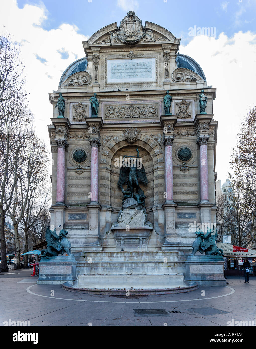 Fontaine Saint-Michel, Paris, Frankreich Stockfoto