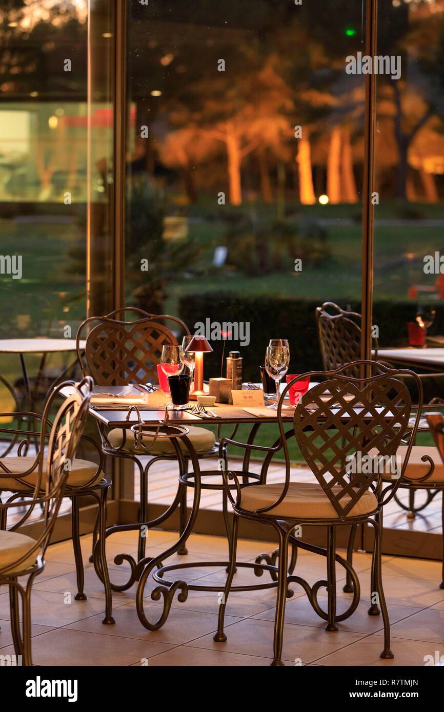 Frankreich, Var, Le Castellet, Le Castellet Hotel, Bistrot San Felice Stockfoto