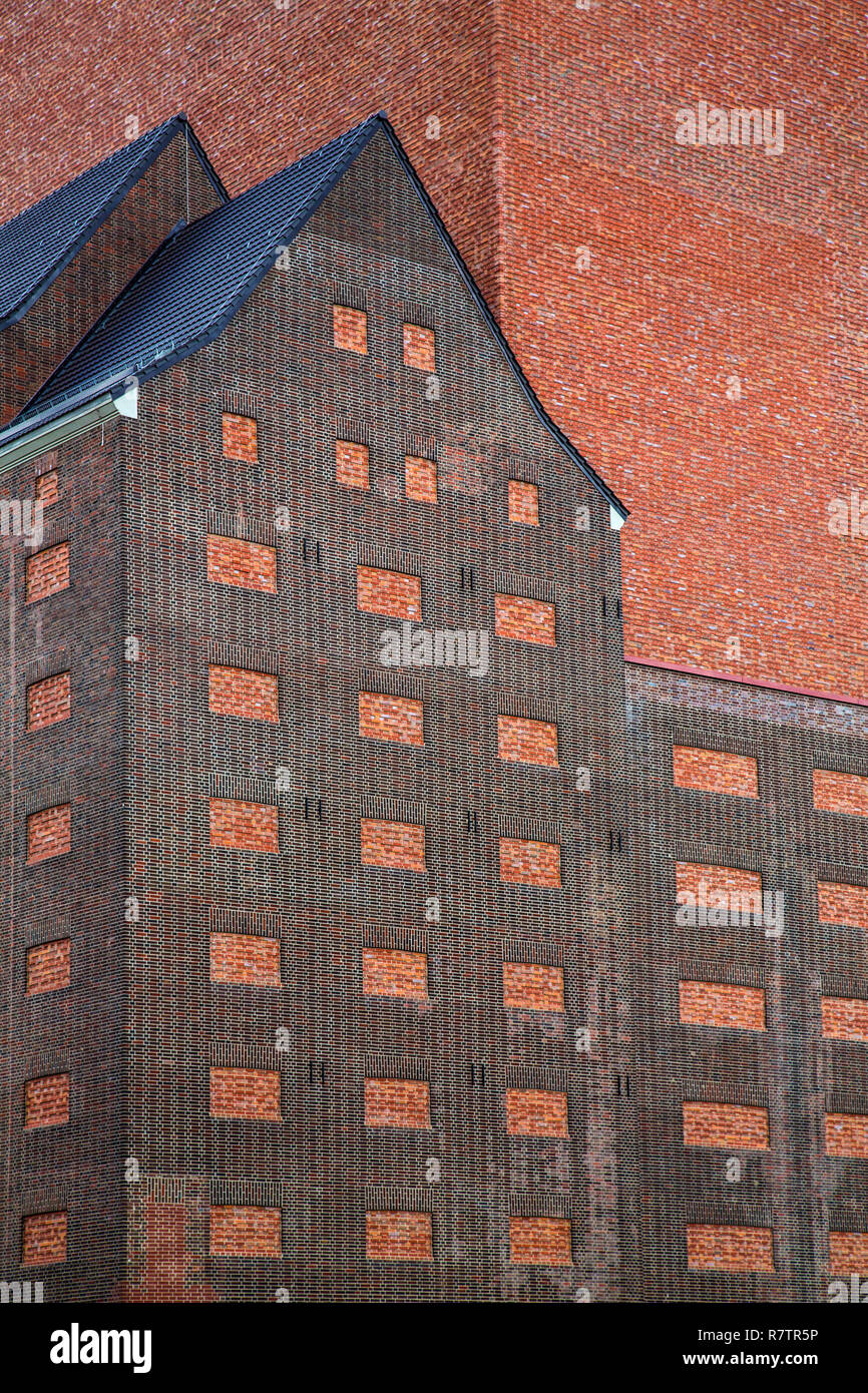 Staatliche Archive in Nordrhein-Westfalen, konvertierte Archiv Tower in der ehemaligen RWSG Getreidespeicher, Innenhafen, Duisburg Stockfoto