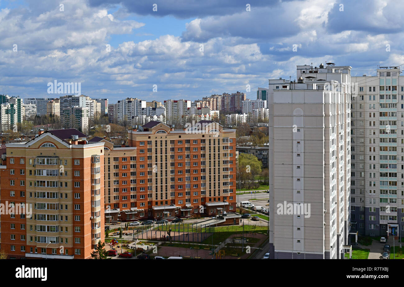 Schlafbereich in Zelenograd Landkreis Moskau, Russland Stockfoto