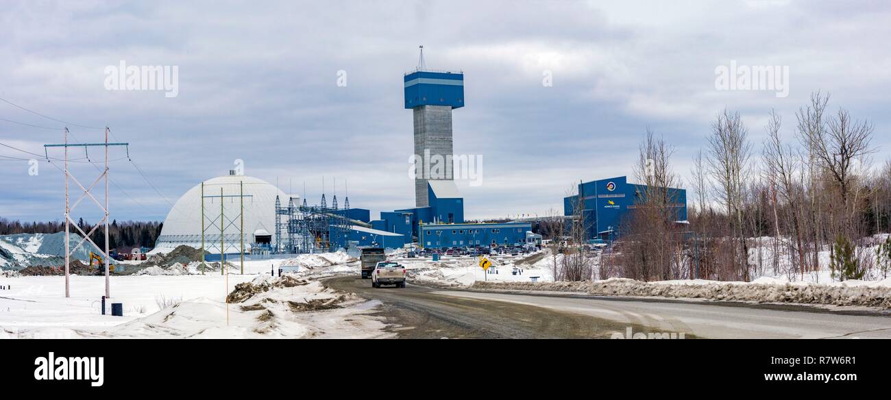 Kanada, Provinz Quebec, Abitibi Témiscamingue Region Abitibi, Stadt Val d'Or, Agnico Eagle Gold Mine Stockfoto Kanada, Provinz Quebec, Abitibi Témiscamingue Region Abitibi, Stadt Val d'Or, Agnico Eagle Gold Mine Stockfoto
