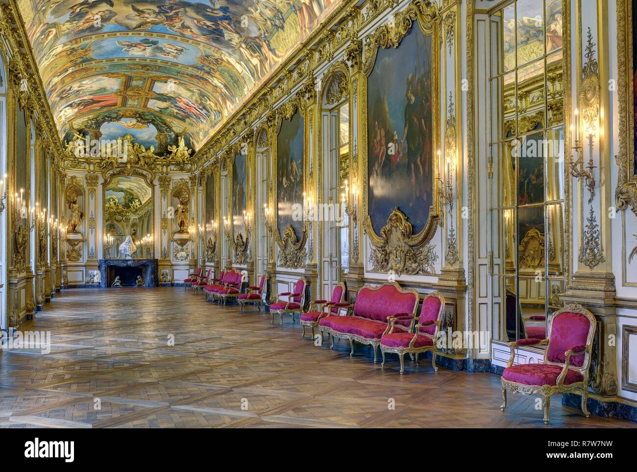 Frankreich, Paris, Hotel de la Vrillière-Toulouse, Belagerung von der Bank von Frankreich, der Galerie Dorée Stockfoto