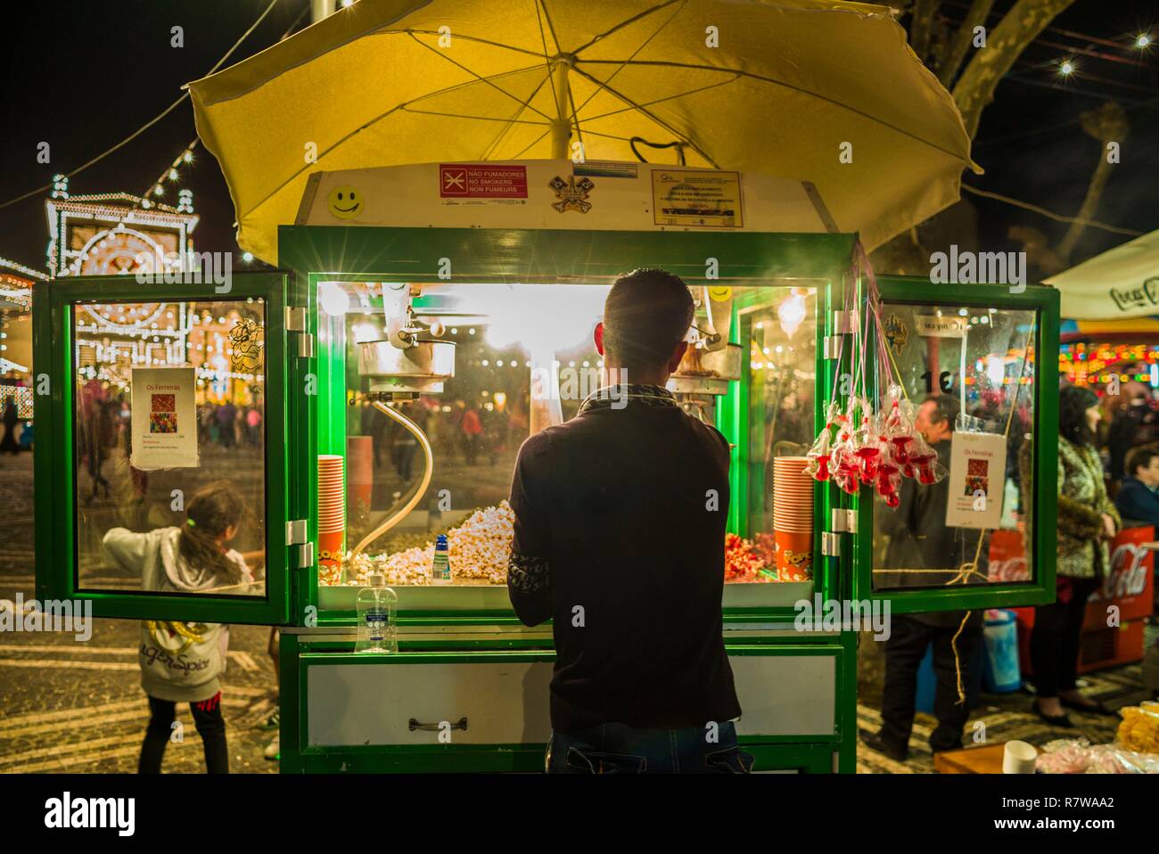 Portugal, Azoren, Sao Miguel, Ponta Delgada, Festa Santo Christo dos Milagres Festival, Festival Anbieter Stockfoto