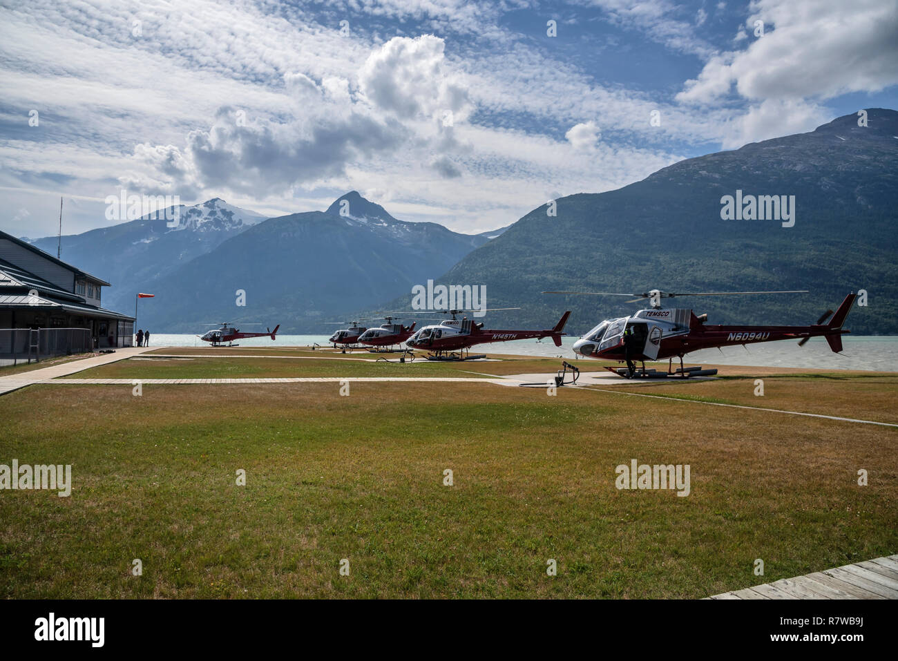 Skagway Hubschrauber Touren, Skagway, Alaska, USA, Alaska, Klondike Gold Rush National Historical Park, USA Stockfoto