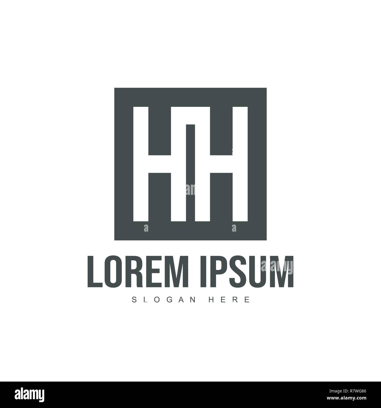Initial logo Vorlage. Minimalistische schreiben Logo template Design Stock Vektor