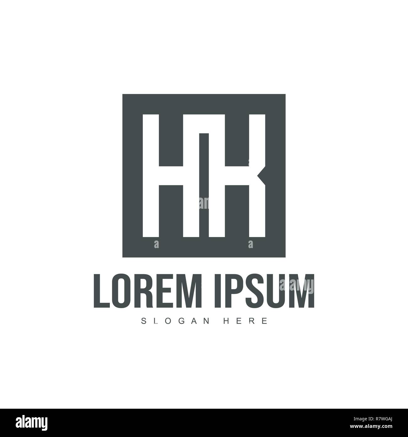Initial logo Vorlage. Minimalistische schreiben Logo template Design Stock Vektor