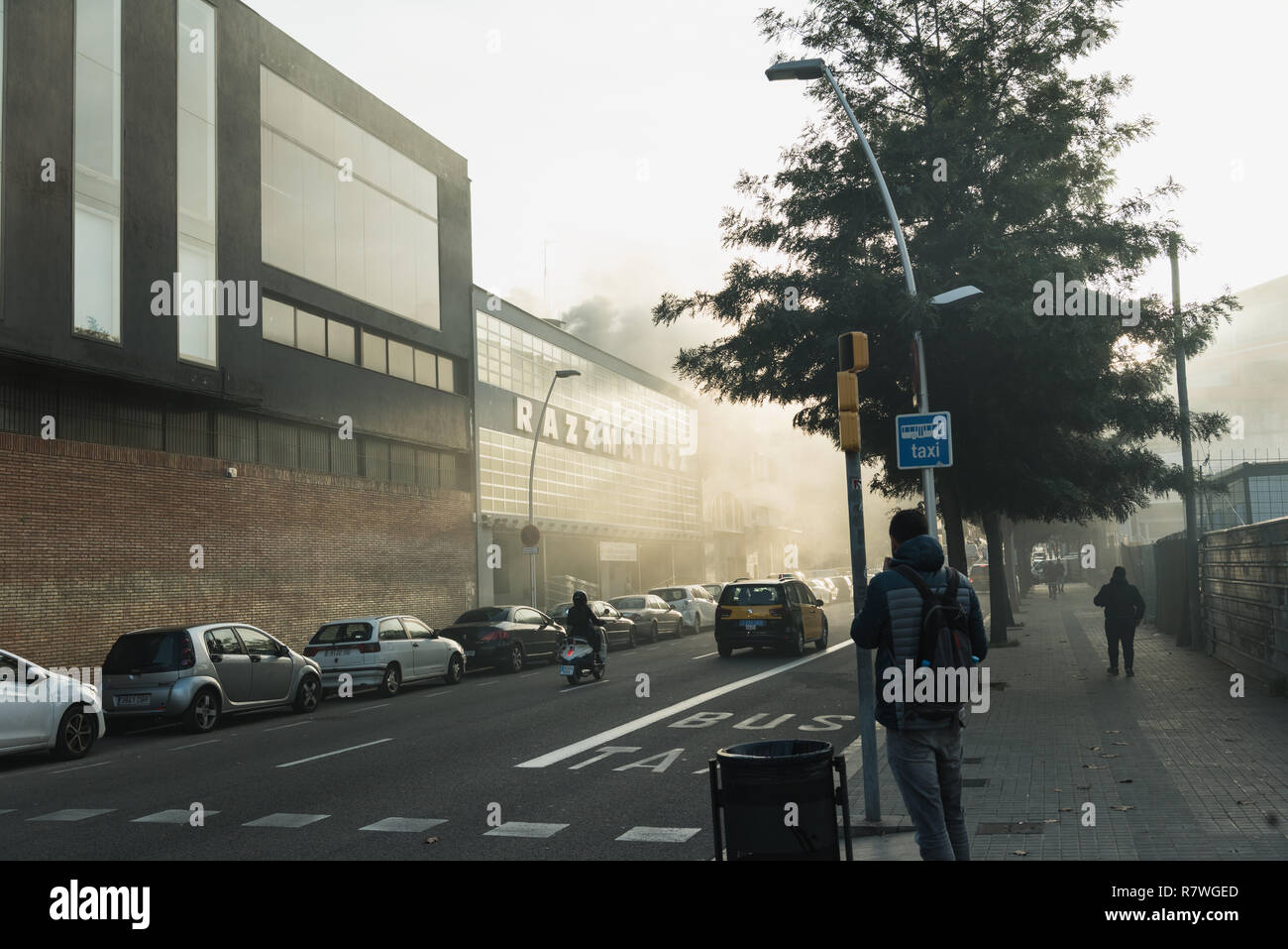 Barcelona, Spanien. 11. Dezember, 2018. Brand in Razzmatazz in Barcelona. Credit: Paul Gareth Sands/Alamy leben Nachrichten Stockfoto