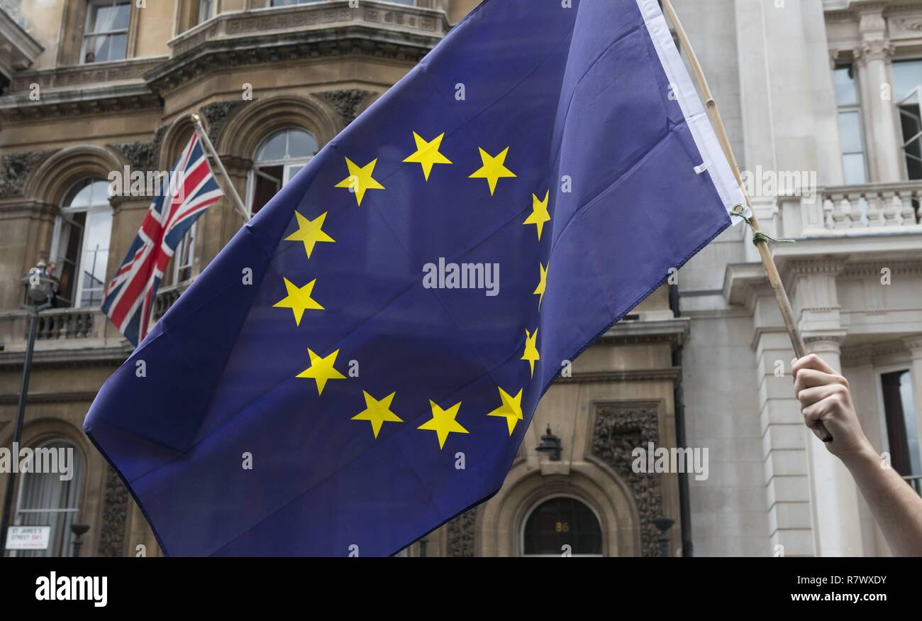 Teilnehmer, die an den Marsch für Europa in London am 2. Juli 2016 teilgenommen. | weltweite Nutzung Stockfoto