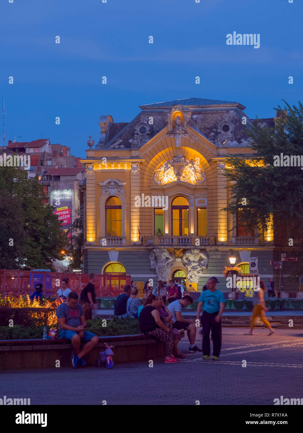 Bibliothek, ehemalige Casino am Trg Slobode, Novi Sad, Vojvodina, Serbien, Europa Stockfoto