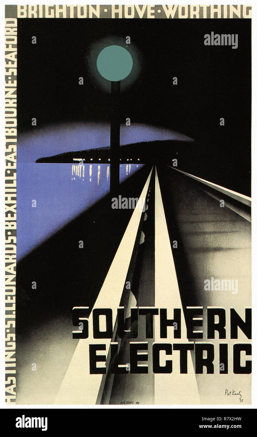 Southern Electric - Vintage Travel Poster Stockfoto