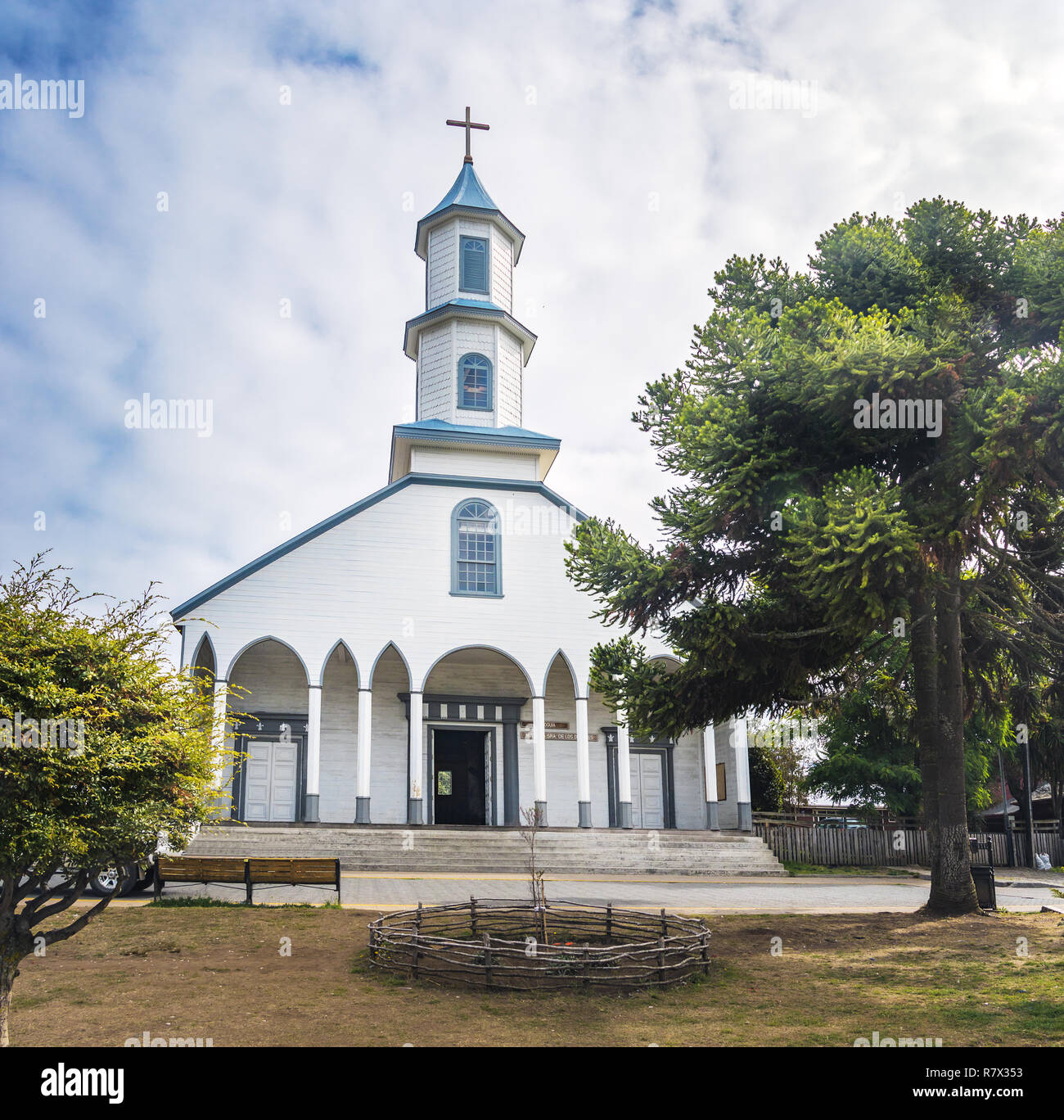Dalcahue Kirche - Insel Chiloe, Chile Stockfoto