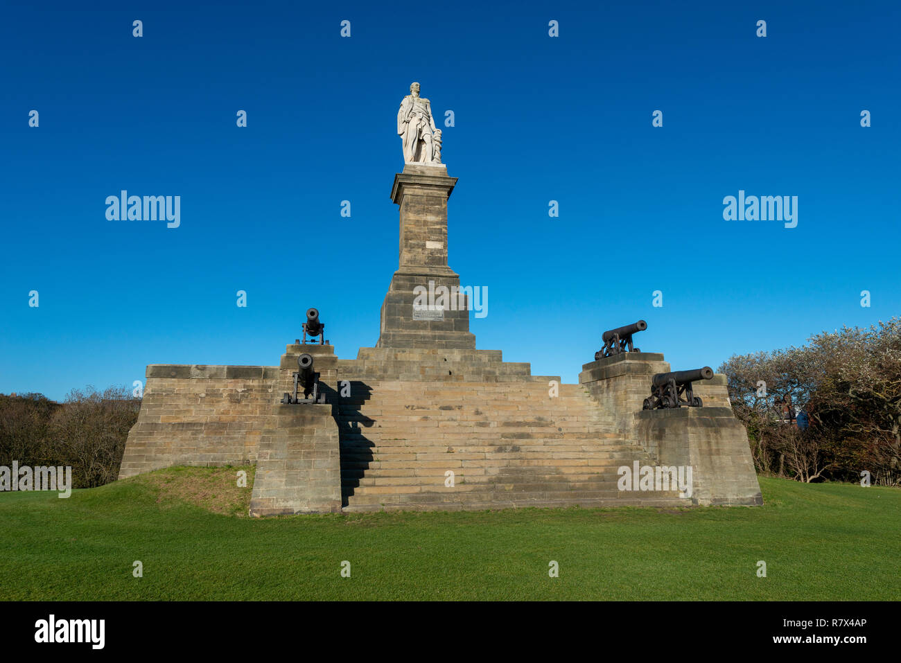 Lord Collingwood Denkmal, Tynemouth, Großbritannien Stockfoto