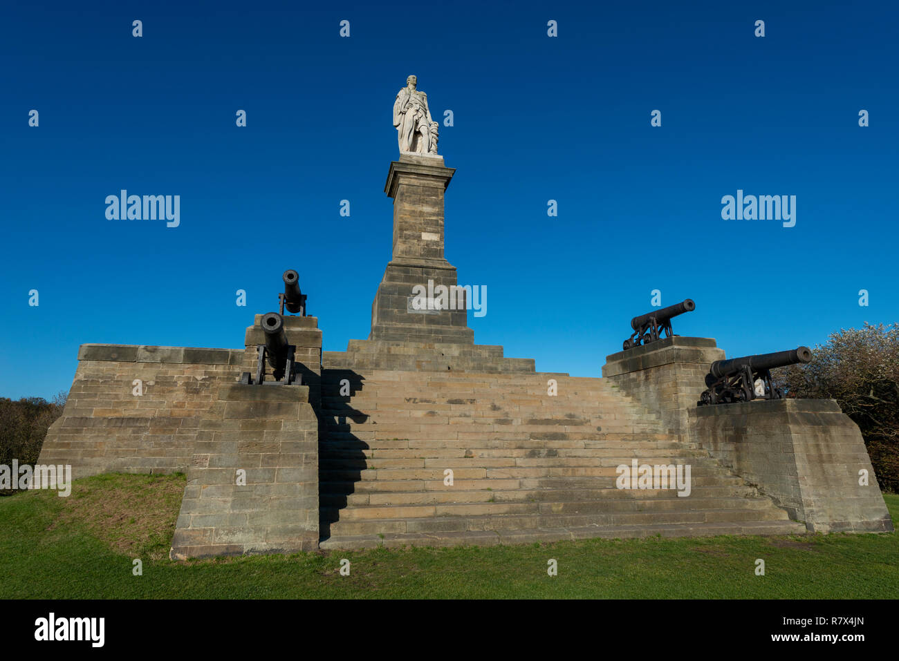 Lord Collingwood Denkmal, Tynemouth, Großbritannien Stockfoto