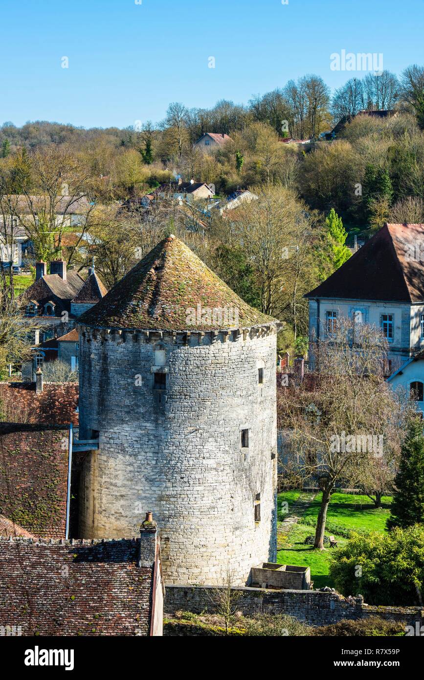 Frankreich, Côte-d'Or, Beze, Chaux Tower, Überbleibsel der Gehäuse von Saint-Pierre-et-Saint-Paul Abtei Stockfoto