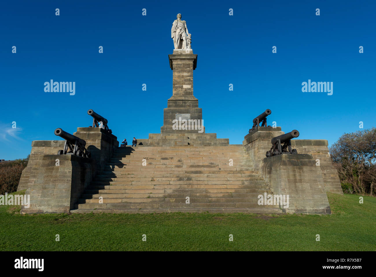 Lord Collingwood Denkmal, Tynemouth, Großbritannien Stockfoto