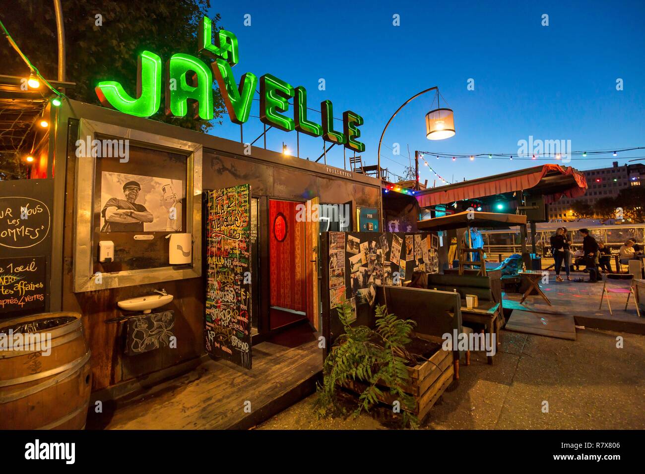 Frankreich, Paris, Javel Anschluss zu niedrig, das vergängliche Taverne La Lösungsmittel an der Seine Stockfoto