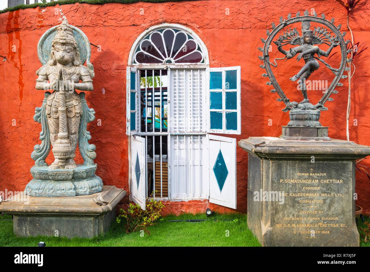 Inde, Bundesstaat Kerala, Kochi (Cochin), Mattancherry Bezirk, Ginger House Museum Boutique Hotel Stockfoto