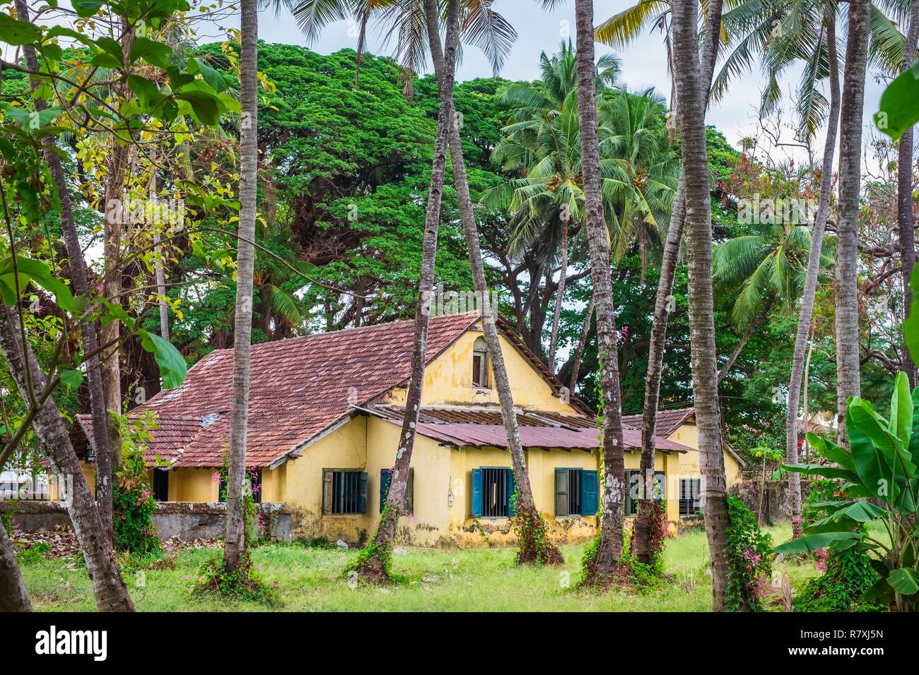 Inde, Bundesstaat Kerala, Kochi (Cochin), Fort Kochi (Cochin) Bezirk, koloniale Architektur Stockfoto