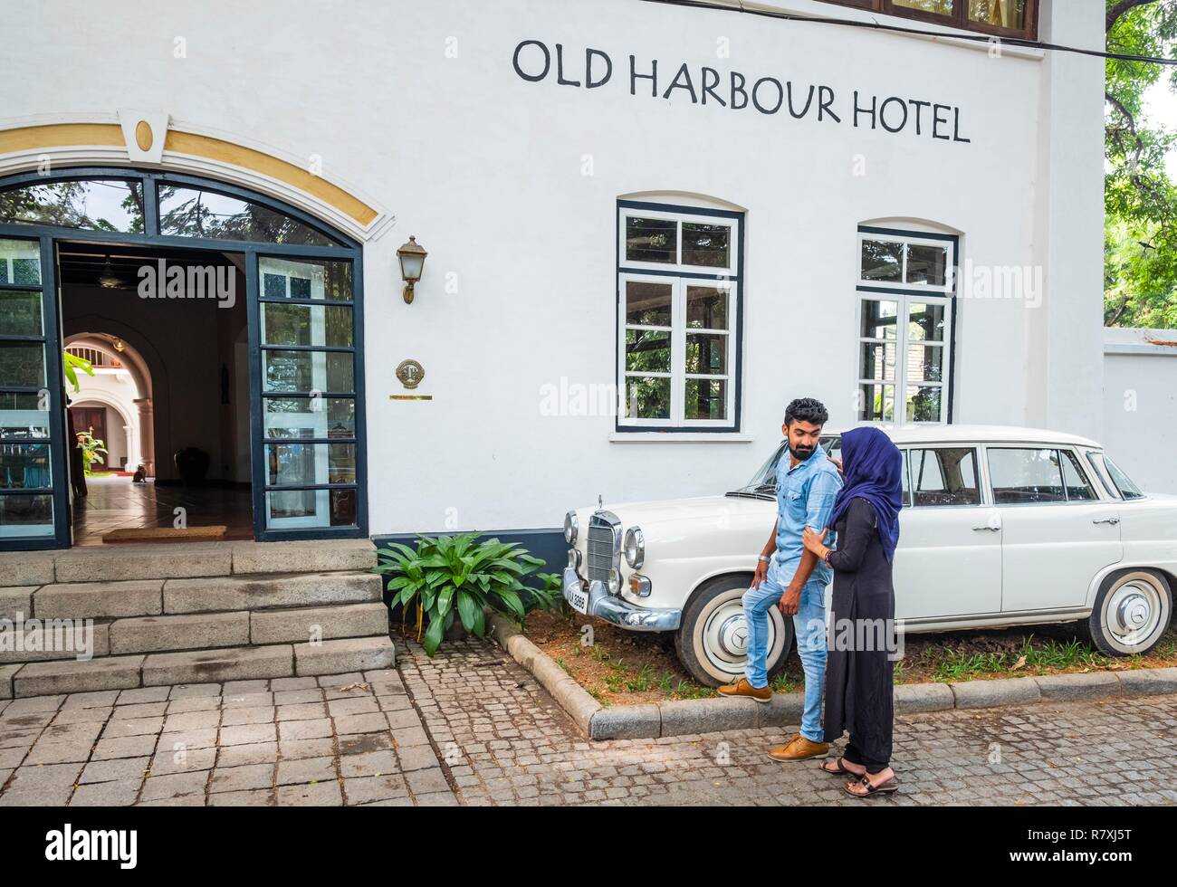 Inde, Bundesstaat Kerala, Kochi (Cochin), Fort Kochi (Cochin) Bezirk Old Harbour Boutique Hotel, 300 Jahre alten Haus, das von der Niederländischen gebaut Stockfoto