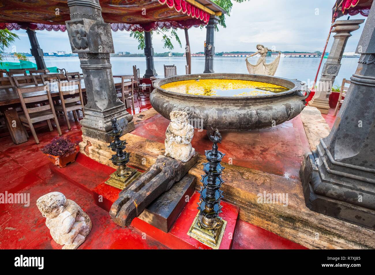 Inde, Bundesstaat Kerala, Kochi (Cochin), Mattancherry Bezirk, Ginger House Museum Boutique Hotel Stockfoto