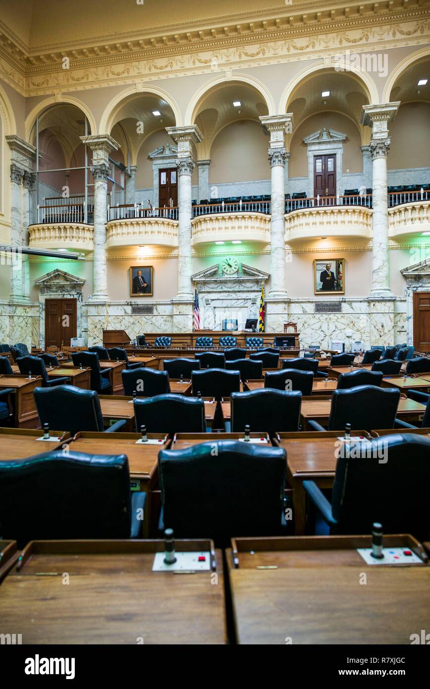 Usa, Maryland, Annapolis, Maryland State House, Maryland State House Kammer Stockfoto