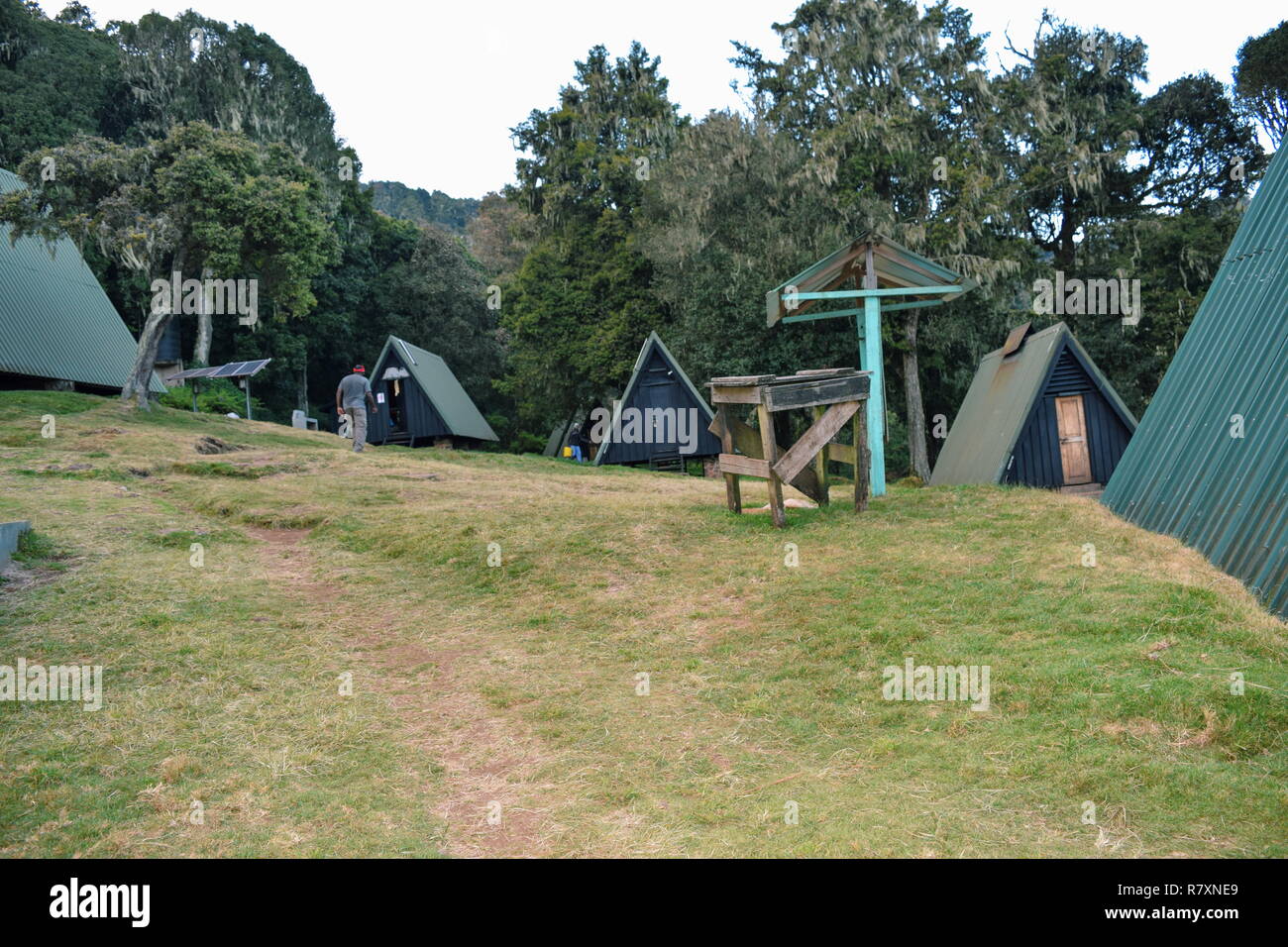 Mandara Hütte am Mount Kilimanjaro, Tansania Stockfoto