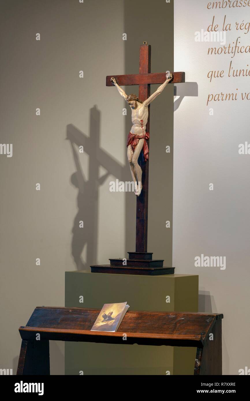 Kanada, in der Provinz Quebec, Montreal, religiöse Erbe, Mutter Haus der Youville, Museum, Statue von Christus am Kreuz Stockfoto