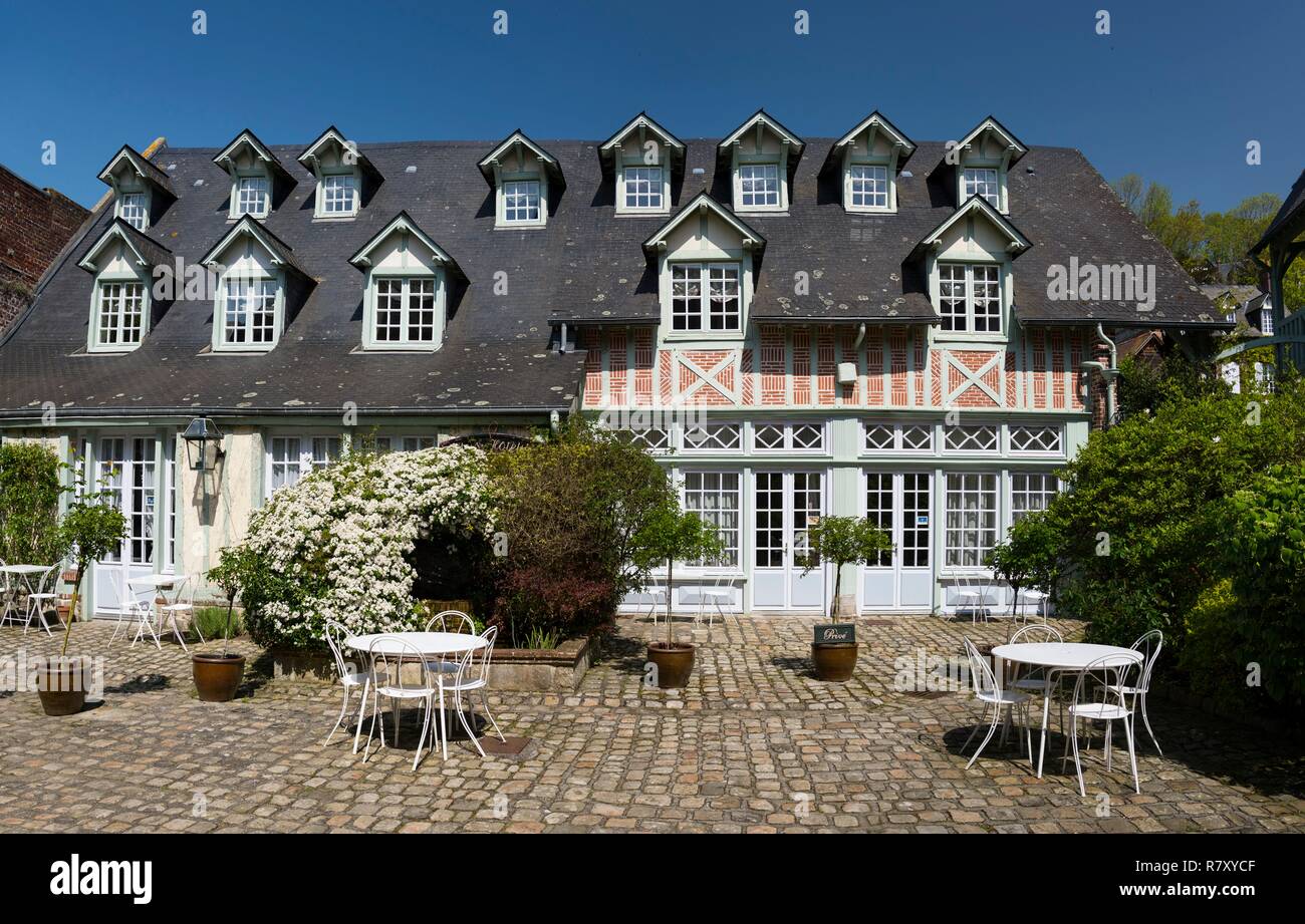 Frankreich, Seine Maritime, Veules les Roses, die Schönsten Dörfer von Frankreich, Douce France, Hotel Relais Stockfoto