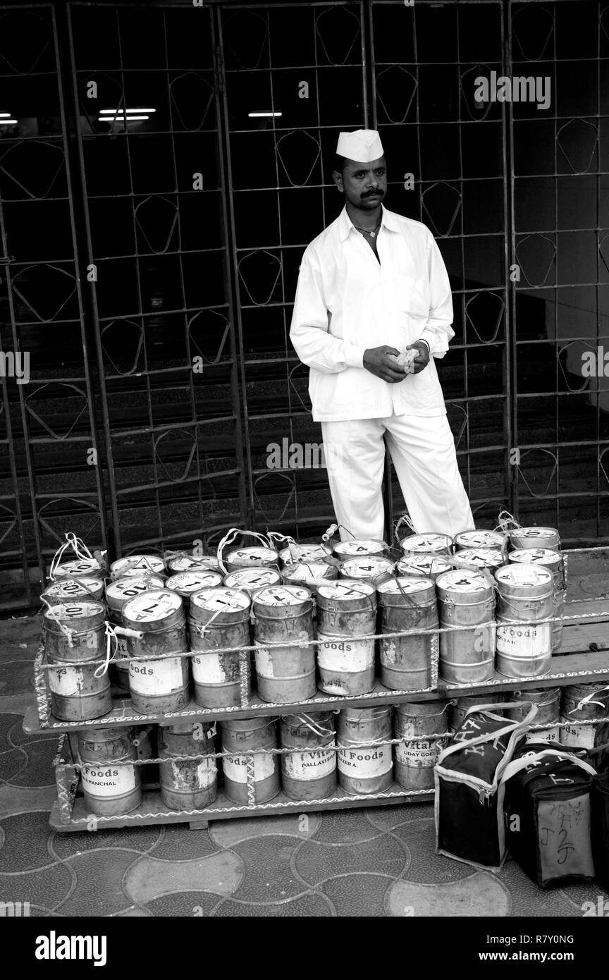 India, Maharashtra, Mumbai (Bombay), Werk von dabbawallahs Stockfoto