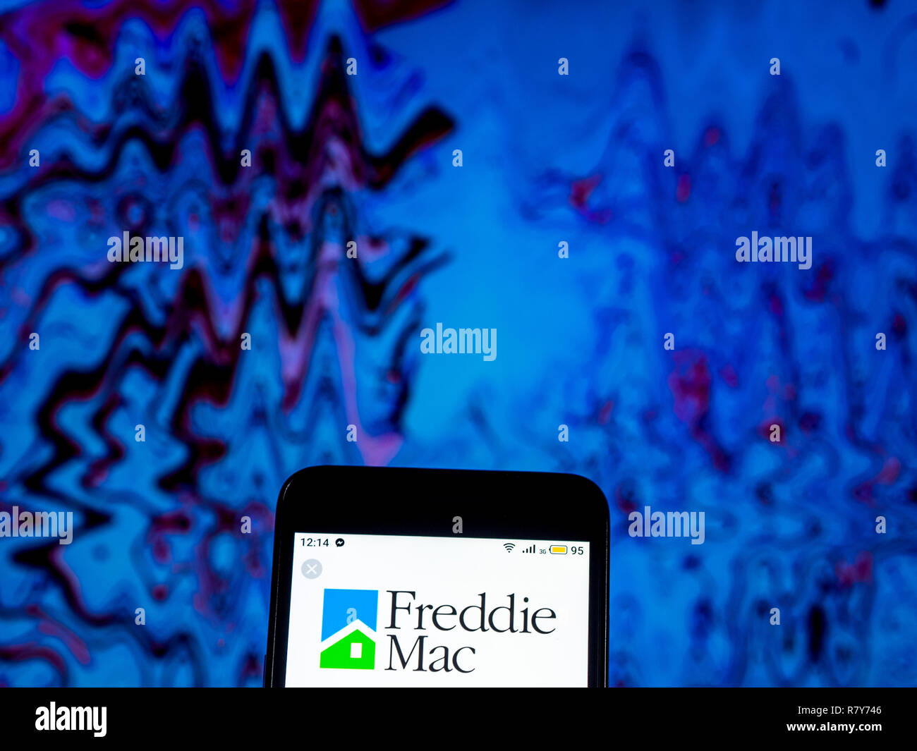 Freddie Mac Mortgage Loan Company Logo auf dem Smartphone angezeigt. Stockfoto