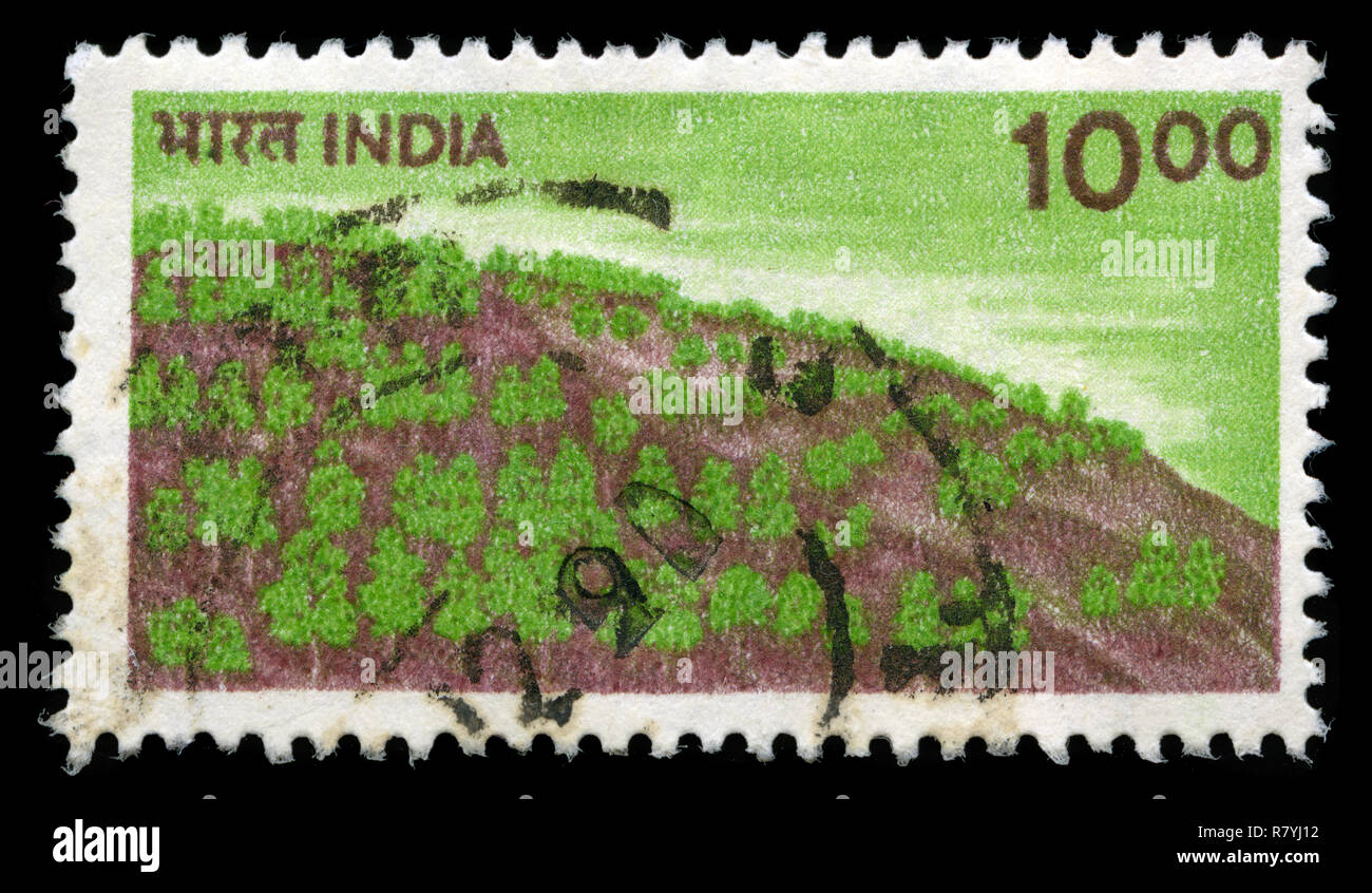 Briefmarke aus Indien in der Landwirtschaft Serie 1984 ausgestellt Stockfoto