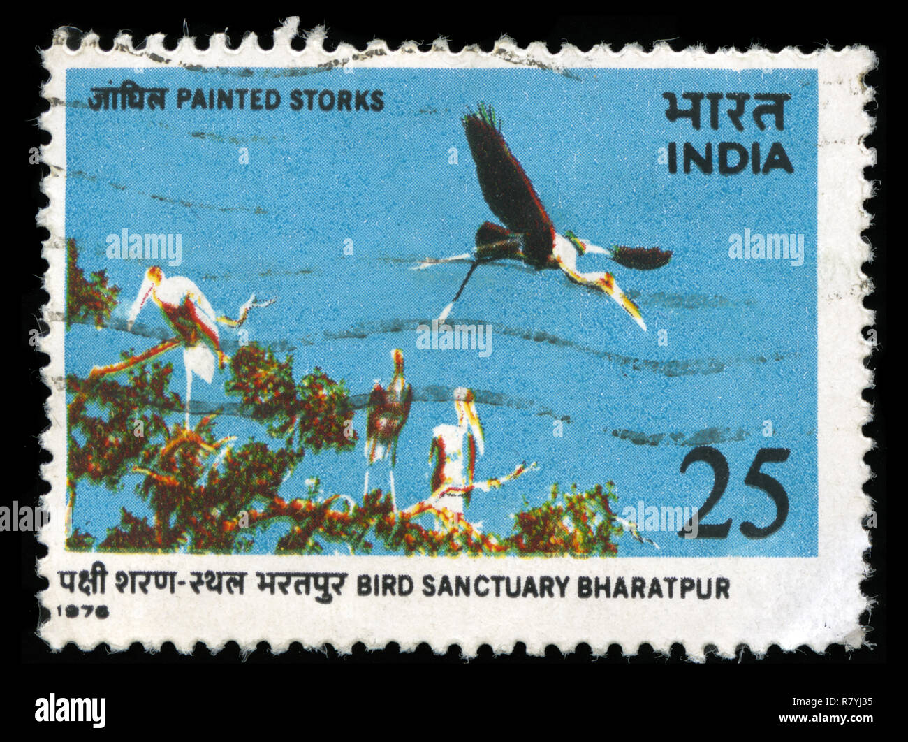 Briefmarke aus Indien in den Gedenkfeiern (1976-Serie) Stockfoto