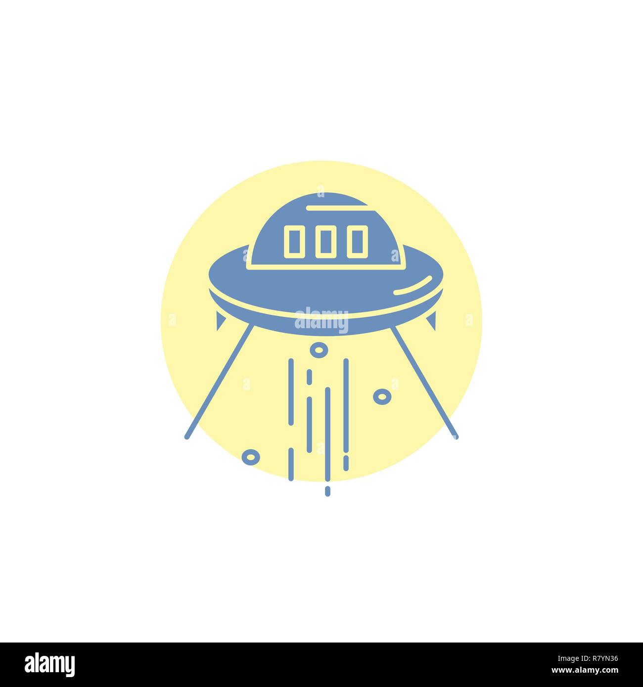 Space Ship, Raum, Schiff, Rakete, alien Glyph Icon. Stock Vektor