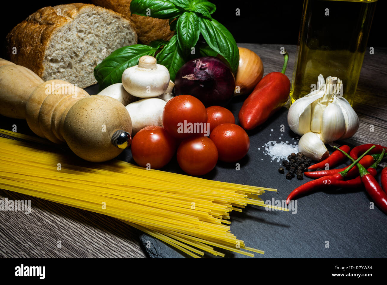 Italienischen Zutaten Stockfoto