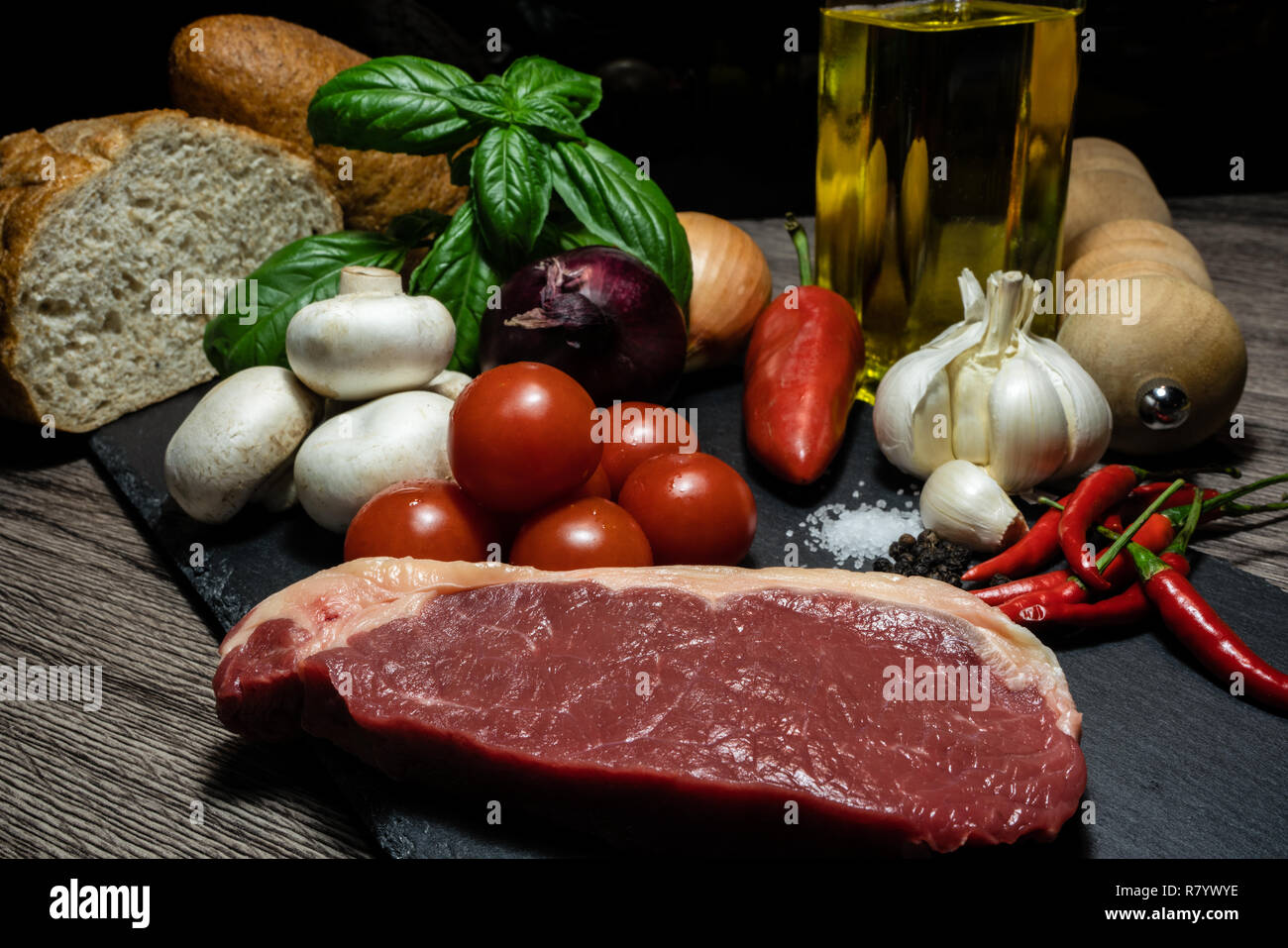 Fleisch Zutaten Stockfoto