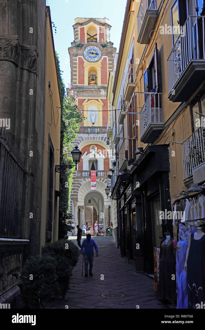 Glockenturm der Kathedrale, Sorrento Stockfoto