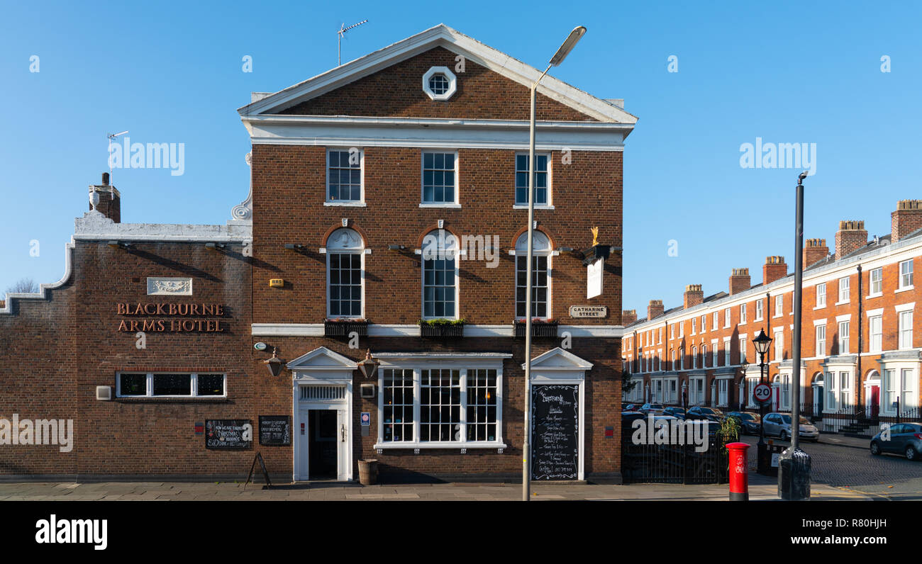 Blackburne Arms Hotel, Catherine Street, Liverpool. Bild im November 2018 getroffen. Stockfoto