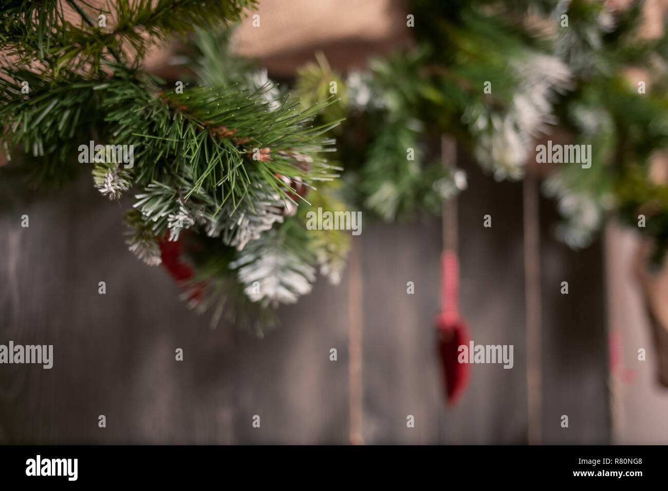 Gemütliche Weihnachten Dekoration Stockfoto