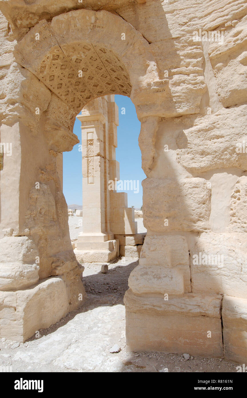 Die Ruinen der antiken Stadt Palmyra, Tadmur, Palmyra, Homs Governatorat, Syrien Stockfoto