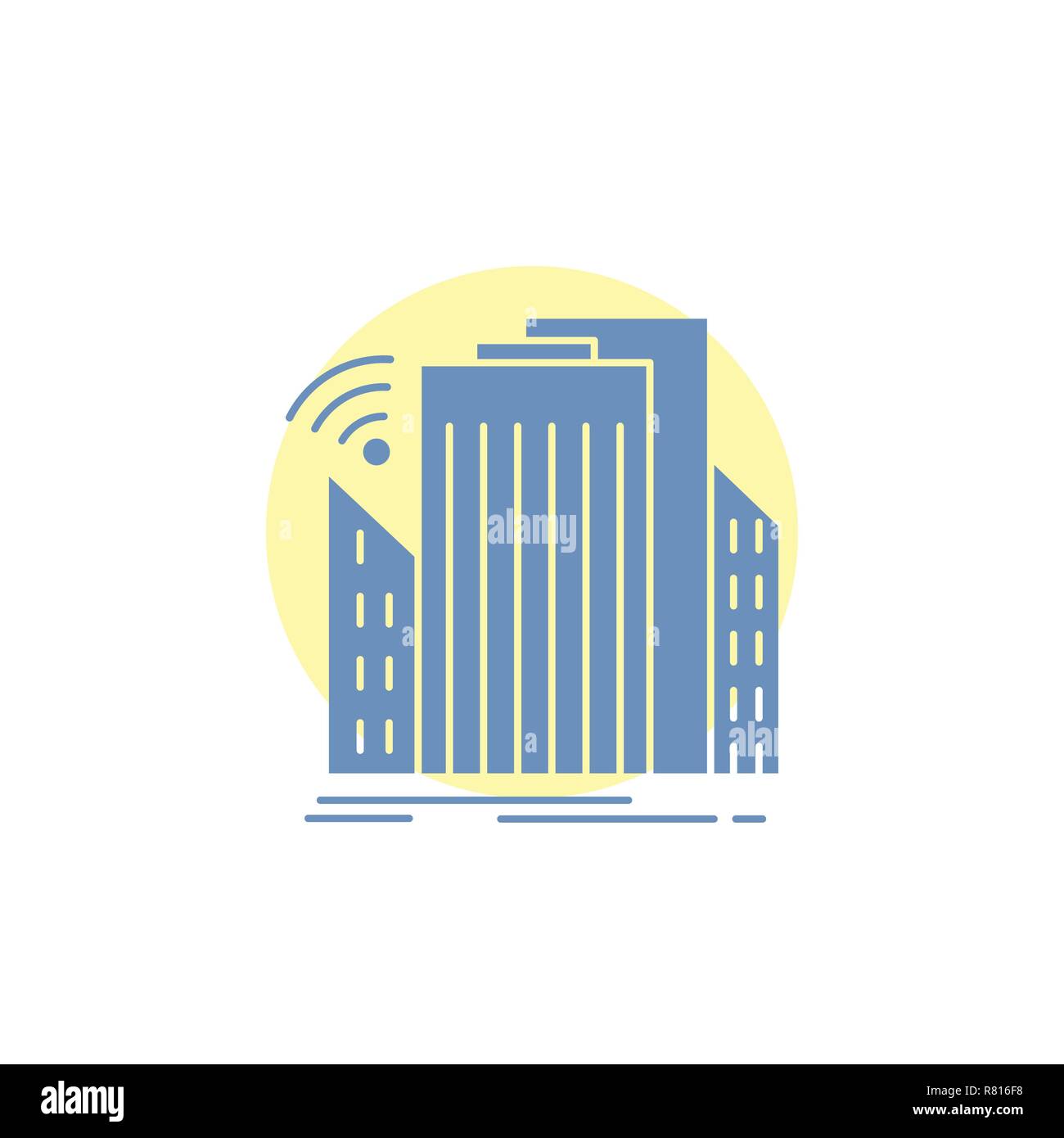 Gebäude, Stadt, Sensor, Smart, urban Glyph Icon. Stock Vektor