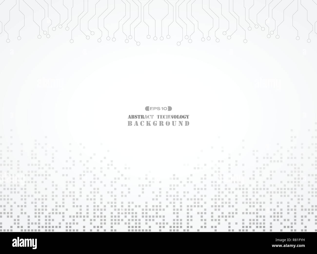 Zusammenfassung von elektronischen Hintergrund digital graue Farbe, Muster, Vector EPS 10. Stock Vektor