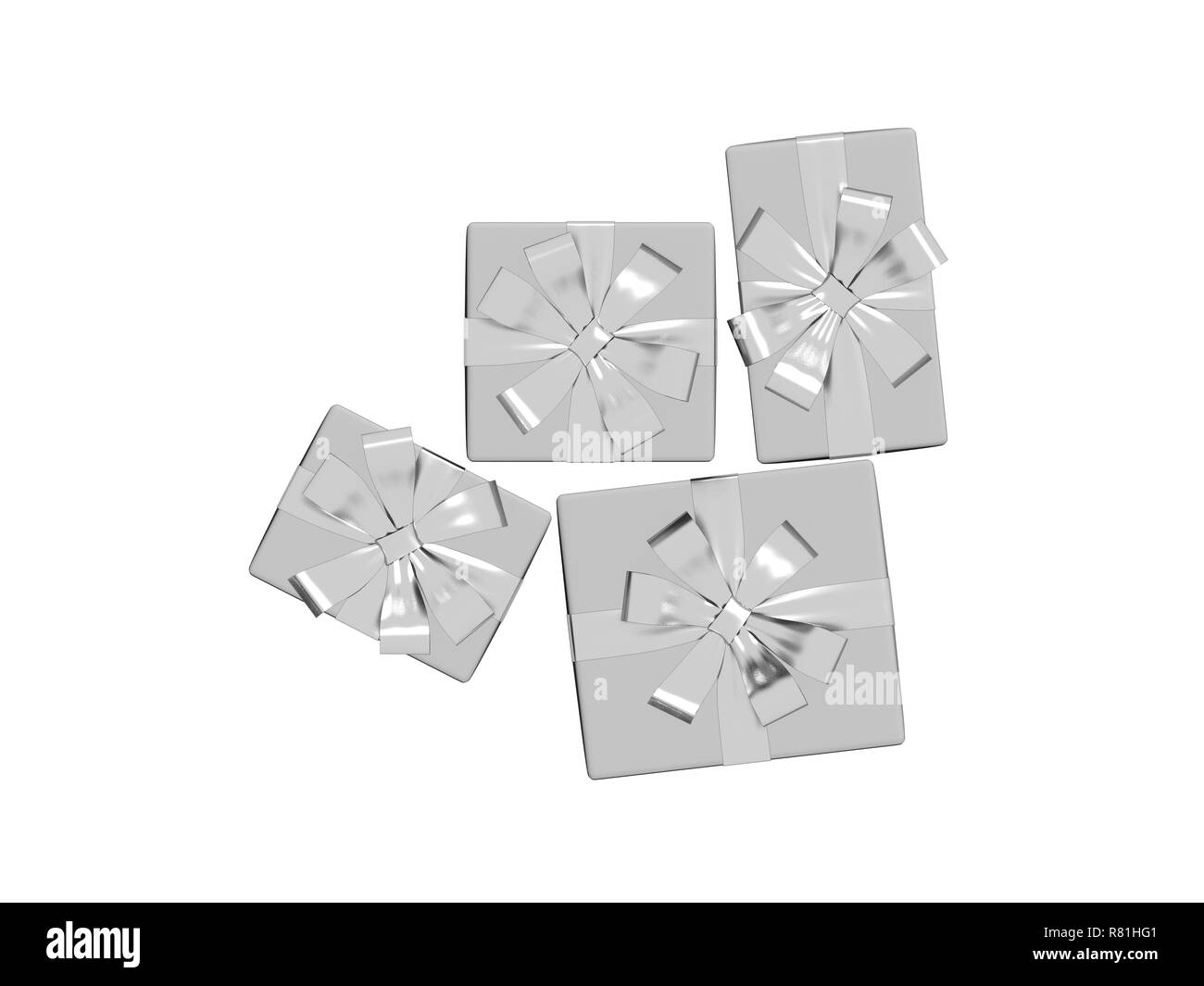 3D-Render Weihnachten noel Ornamente, präsentiert Stockfoto