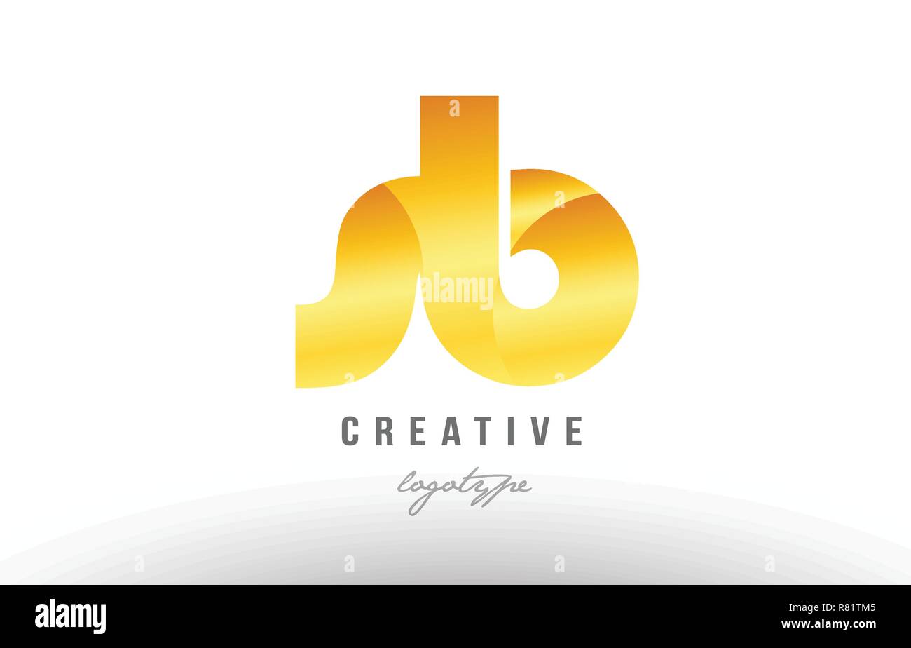 Design von Buchstaben logo Kombination sb s b mit gold metall gradient Farbe für ein Unternehmen oder ein Geschäft Stock Vektor
