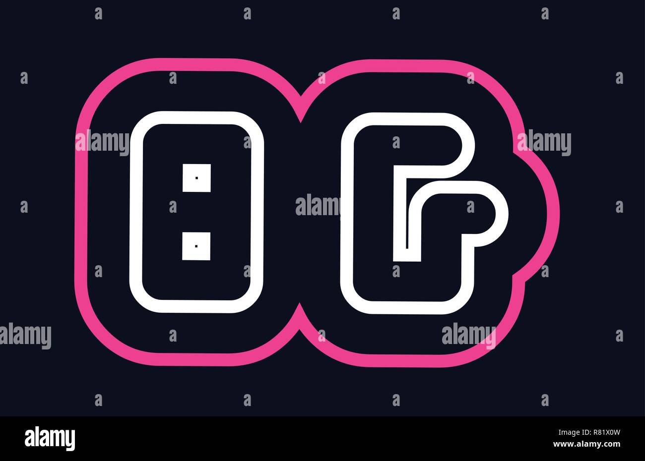Rosa Weiß Blau alphabet Kombination schreiben bg b g Logo Design geeignet für ein Unternehmen oder ein Geschäft Stock Vektor
