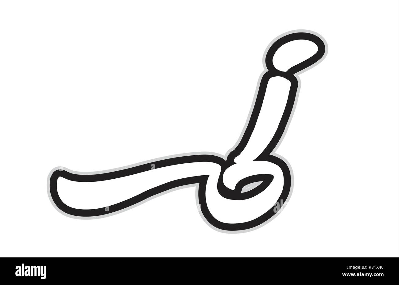 Design von schwarzen und weißen Buchstaben j, das als Logo taugt, für ein Unternehmen oder ein Geschäft Stock Vektor