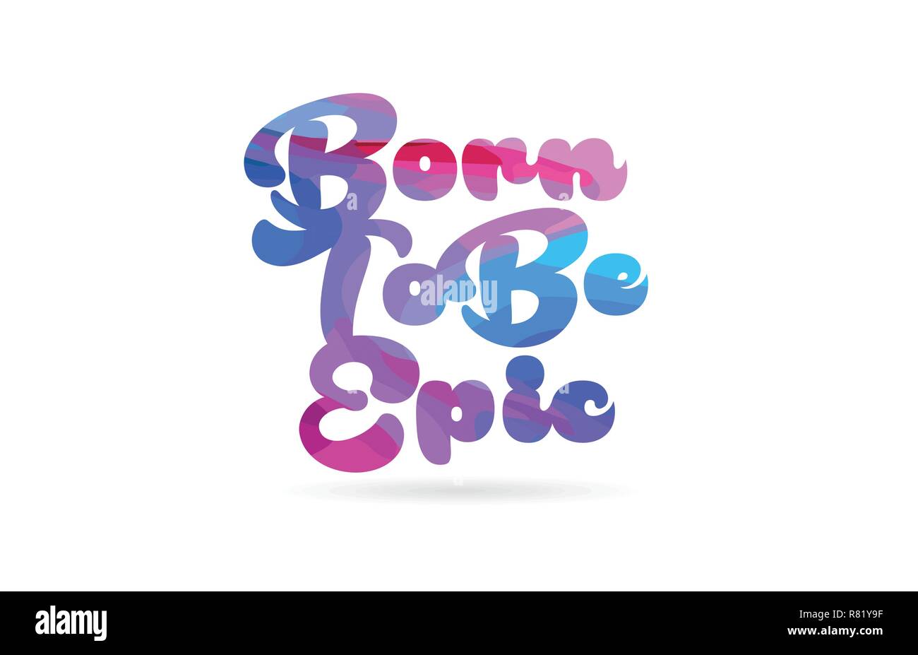 Geboren epic Wort mit rosa blau Farbe geeignet für Card Symbol oder Typografie Logo Design. Stock Vektor