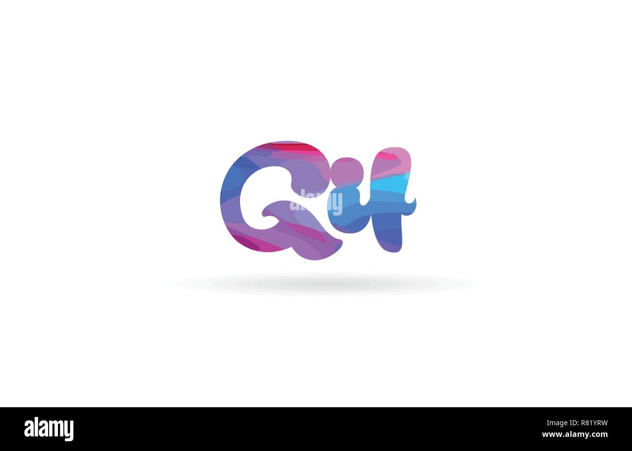 Gif Wort mit rosa blau Farbe geeignet für Card Symbol oder Typografie Logo Design Stock Vektor