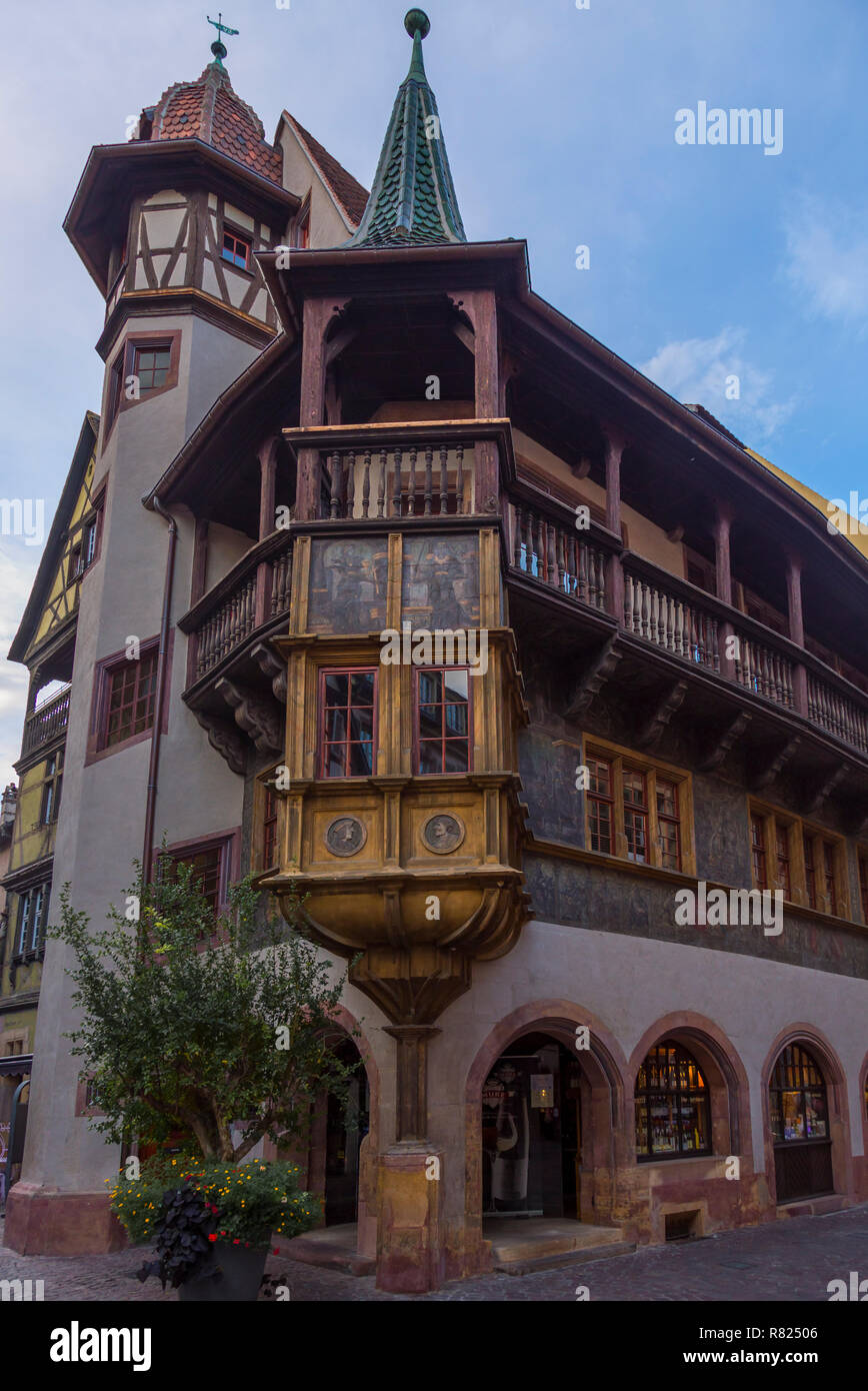 Historisches Haus, Maison Pfister, Altstadt von Colmar, Bas-Rhin, Elsass, Frankreich Stockfoto